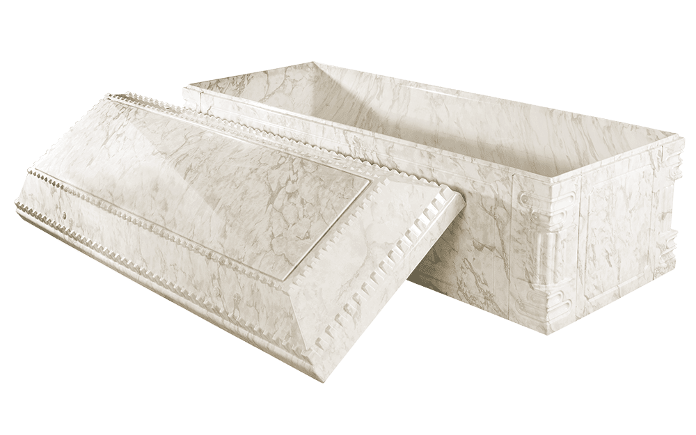 Healing Tree Burial Vault White Marble Min